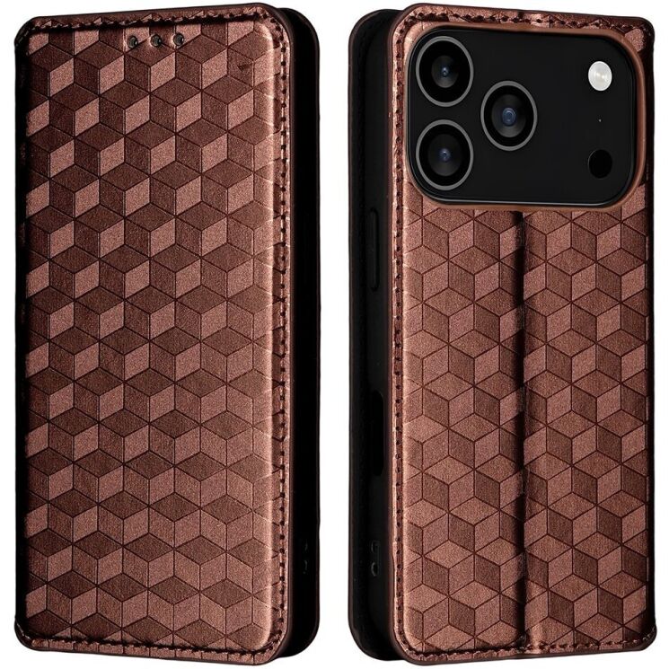 Чохол Deexe Rhombus Book для iPhone 18 Pro / 17 Pro - Brown (423620Z) Чохол Deexe Rhombus Book для iPhone 18 Pro / 17 Pro - Brown: фото 1 з 10