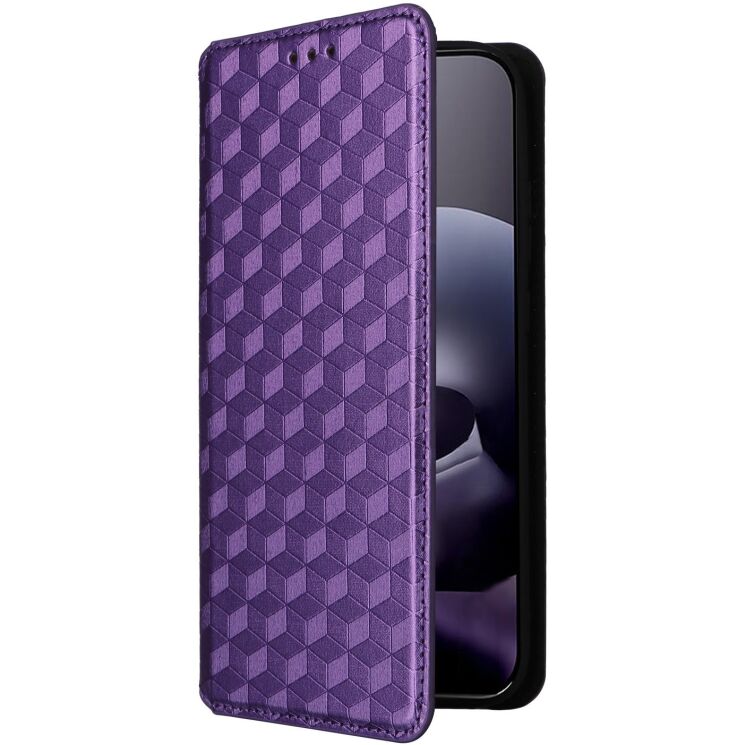 Чохол Deexe Rhombus Book для Motorola Moto G77 - Purple: фото 6 з 10