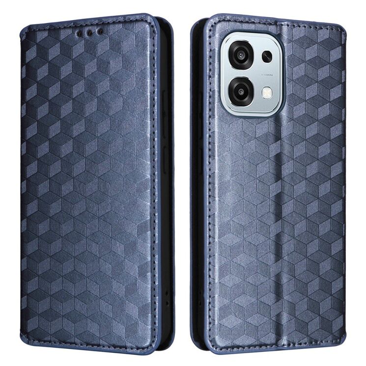 Чохол Deexe Rhombus Book для OPPO A6 Pro - Blue: фото 1 з 6