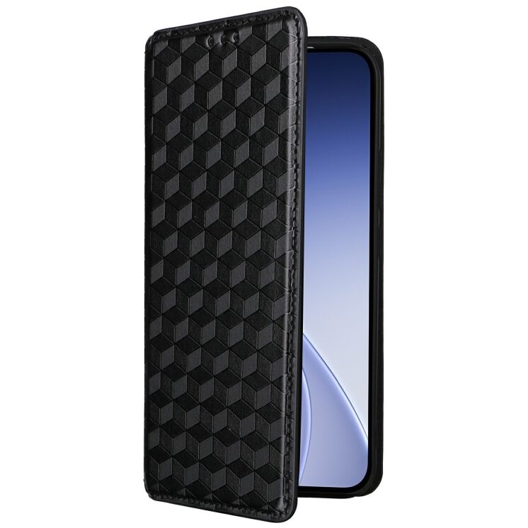 Чехол Deexe Rhombus Book для OPPO Reno 15 F/FS - Black: фото 6 из 7