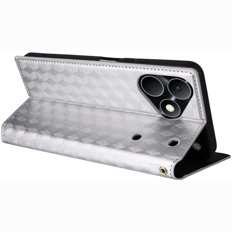 Чохол Deexe Rhombus Book для Realme Note 80 - Silver (412403S) Чохол Deexe Rhombus Book для Realme Note 80 - Silver: фото 4 з 7