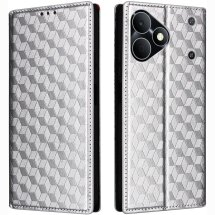 Чохол Deexe Rhombus Book для Realme Note 80 - Silver: фото 1 з 7