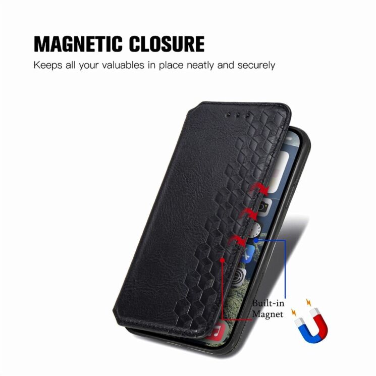 Чехол Deexe Rhombus Wallet для Apple iPhone 16e - Green: фото 7 из 10