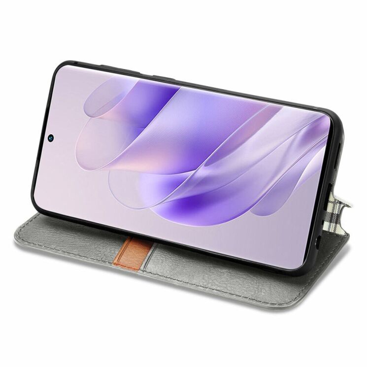 Чехол Deexe Rhombus Wallet для Infinix Zero 30 - Grey: фото 3 из 6