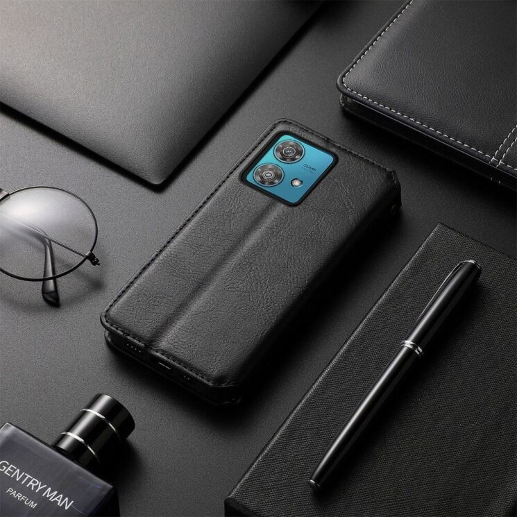Чехол Deexe Rhombus Wallet для Motorola Edge 40 Neo - Black: фото 7 из 10