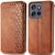 Чехол Deexe Rhombus Wallet для Motorola Edge 50 Neo - Brown: фото 1 из 10