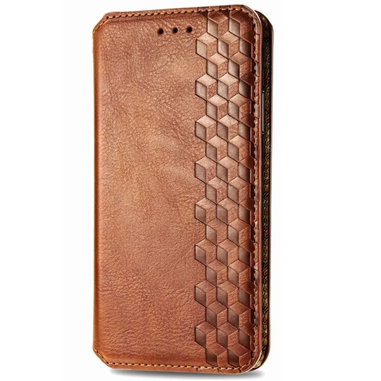 Чохол Deexe Rhombus Wallet для Motorola Edge 50 Neo - Brown: фото 4 з 10