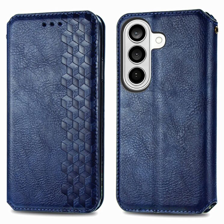 Чохол Deexe Rhombus Wallet для Samsung Galaxy A57 (A576) - Blue: фото 1 з 8