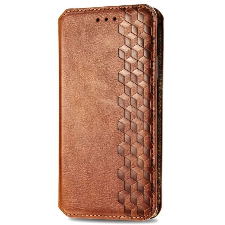 Чехол Deexe Rhombus Wallet для Xiaomi Poco F6 - Brown: фото 4 из 9