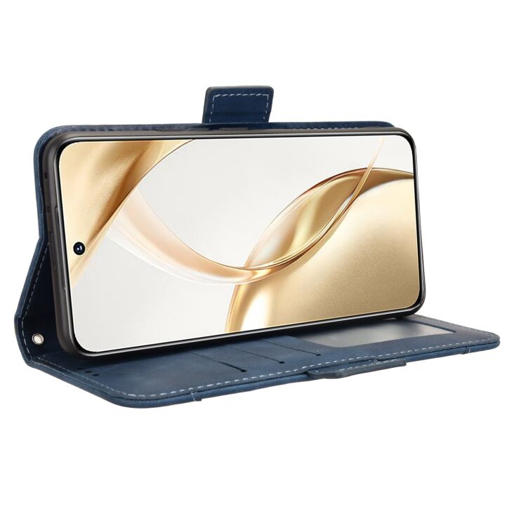 Чохол-книжка з кишеньками Deexe Wallet Stand для Honor 200 - Blue: фото 4 з 7