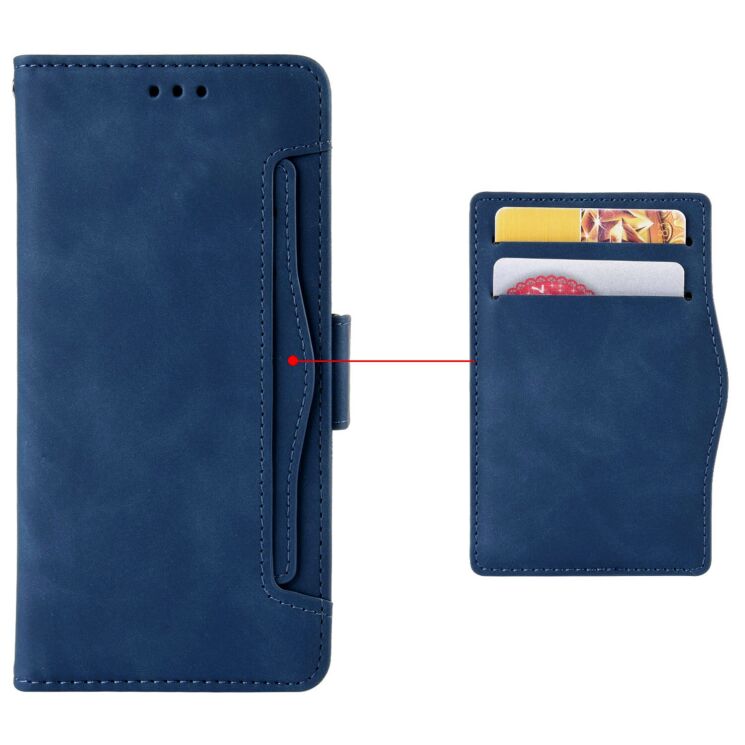 Чохол-книжка з кишеньками Deexe Wallet Stand для Honor 200 - Blue: фото 6 з 7