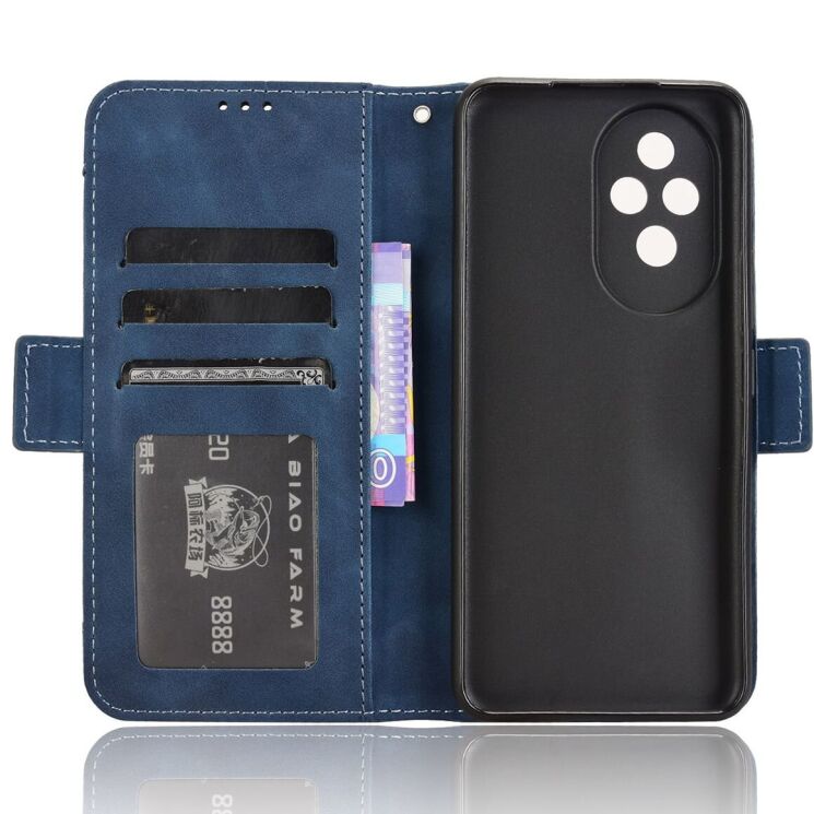 Чохол-книжка з кишеньками Deexe Wallet Stand для Honor 200 - Blue: фото 5 з 7