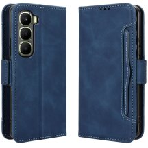 Чохол Deexe Wallet Stand для Infinix Hot 60 Pro Plus - Blue: фото 1 з 15