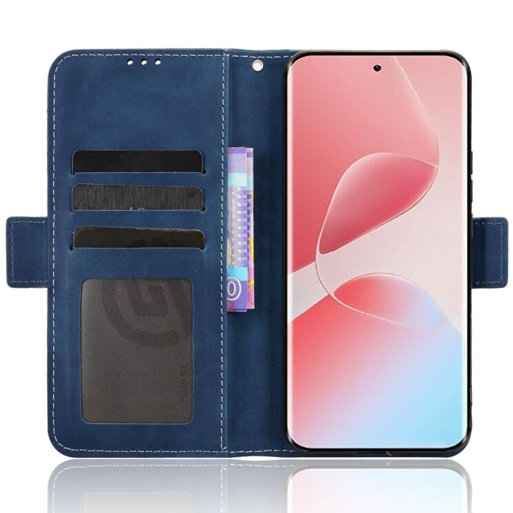 Чохол Deexe Wallet Stand для Infinix Hot 60 Pro Plus - Blue: фото 5 з 15