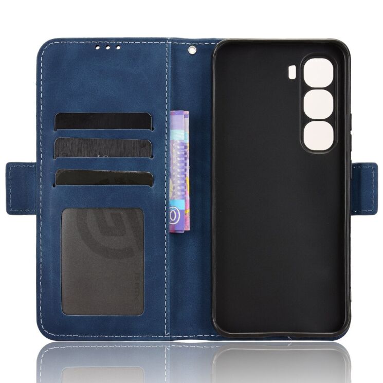 Чохол Deexe Wallet Stand для Infinix Hot 60 Pro Plus - Blue: фото 4 з 15
