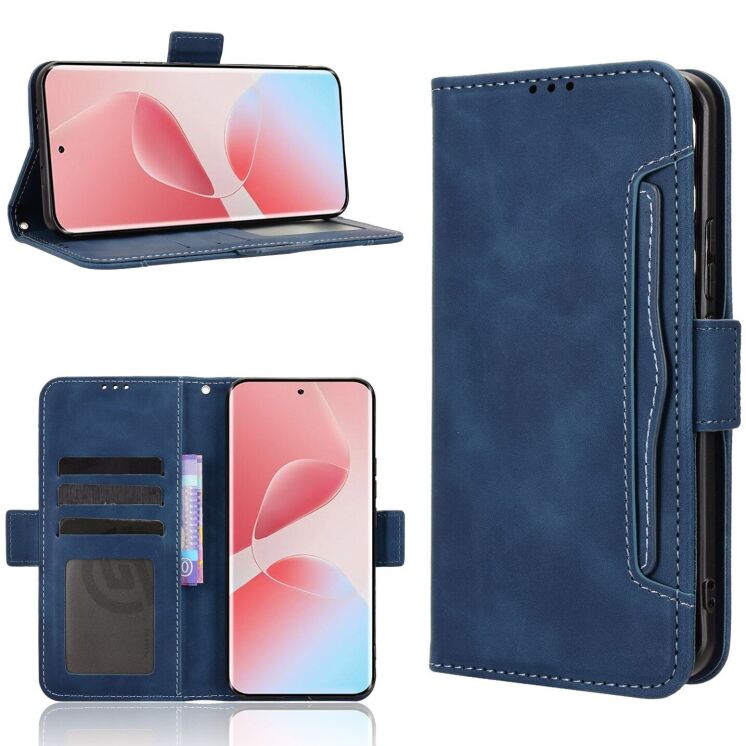 Чохол Deexe Wallet Stand для Infinix Hot 60 Pro Plus - Blue: фото 8 з 15