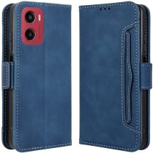 Чехол Deexe Wallet Stand для Motorola Moto G05 / Moto E15 - Blue: фото 1 из 7