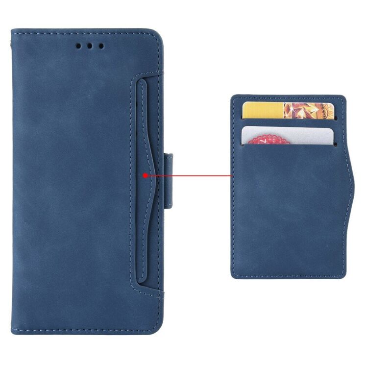 Чохол Deexe Wallet Stand для Motorola Moto G05 / Moto E15 - Blue: фото 6 з 7