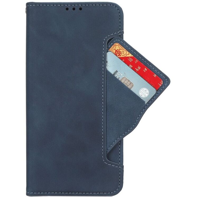 Чохол Deexe Wallet Stand для Motorola Moto G05 / Moto E15 - Blue: фото 2 з 7