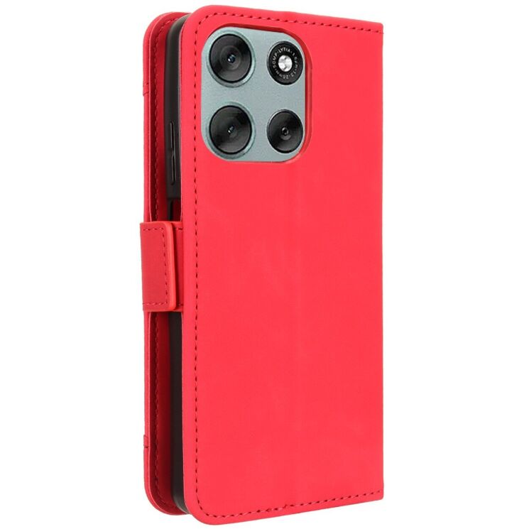 Чохол Deexe Wallet Stand для Motorola Moto G56 - Red: фото 7 з 14