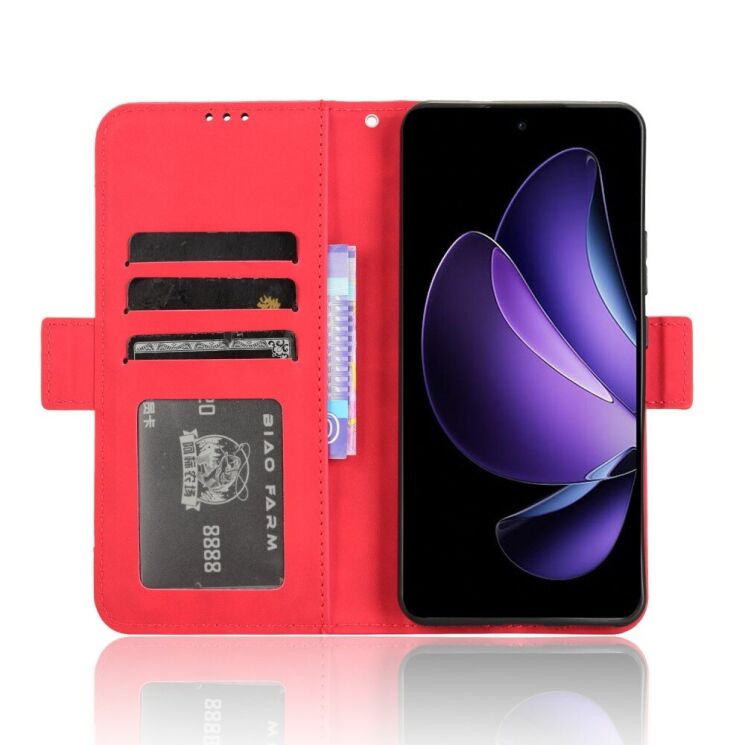 Чехол Deexe Wallet Stand для OPPO Reno 13 F/FS 5G - Red: фото 3 из 7