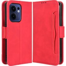 Чехол Deexe Wallet Stand для OPPO Reno 13 F/FS 5G - Red: фото 1 из 7