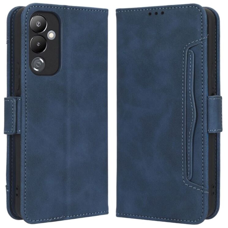 Чехол Deexe Wallet Stand для Tecno Pova 4 (LG7n) - Blue: фото 1 из 8