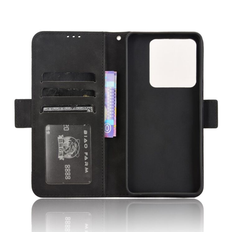 Чехол Deexe Wallet Stand для Xiaomi Poco M7 Pro - Black: фото 2 из 7