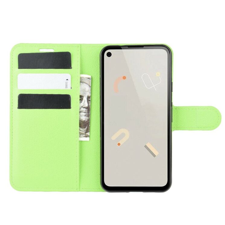 Класичний чохол-книжка Deexe Book Type для Google Pixel 4A - Green: фото 4 з 6