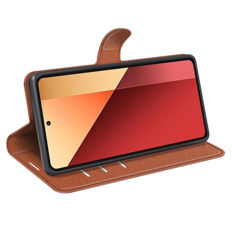 Чохол-книжка Deexe Book Type для Xiaomi Redmi Note 13 Pro 4G / Poco M6 Pro - Brown: фото 3 з 6