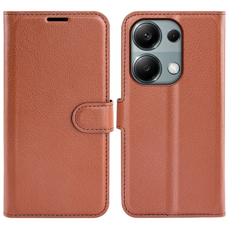 Чохол-книжка Deexe Book Type для Xiaomi Redmi Note 13 Pro 4G / Poco M6 Pro - Brown: фото 1 з 6