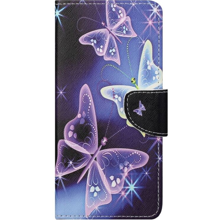 Чехол-книжка Deexe Color Wallet для Motorola Moto E20 / E40 - Sparkling Butterflies: фото 2 из 7