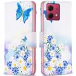 Чохол-книжка Deexe Color Wallet для Motorola Moto G84 - Butterfly and Flowers (339126J)