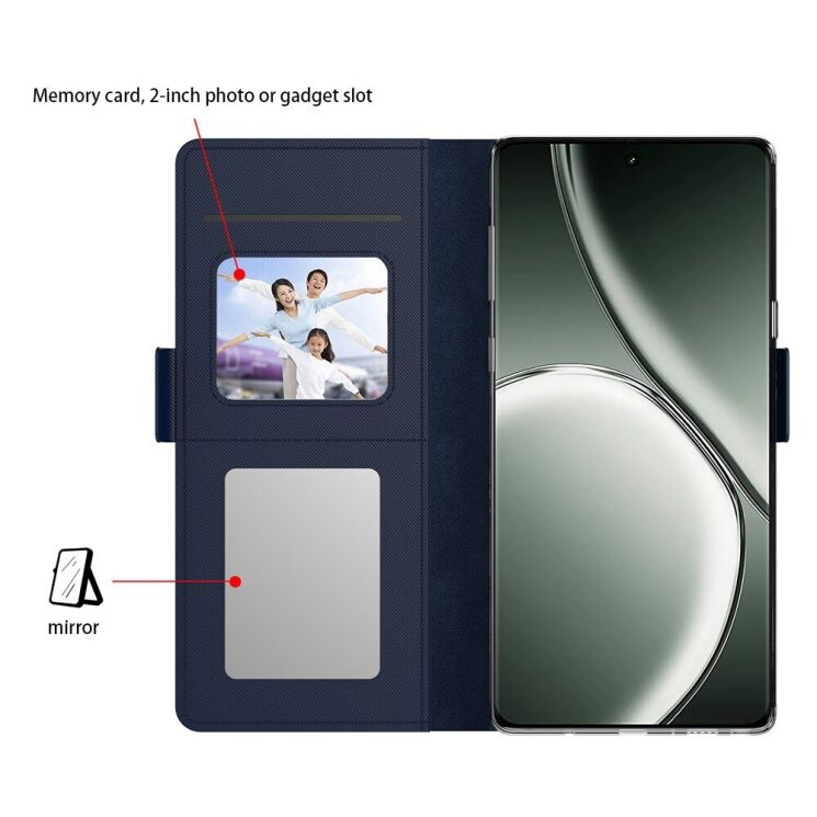 Чехол-книжка Deexe Eclipse Wallet для Realme C75 - Blue: фото 4 из 9