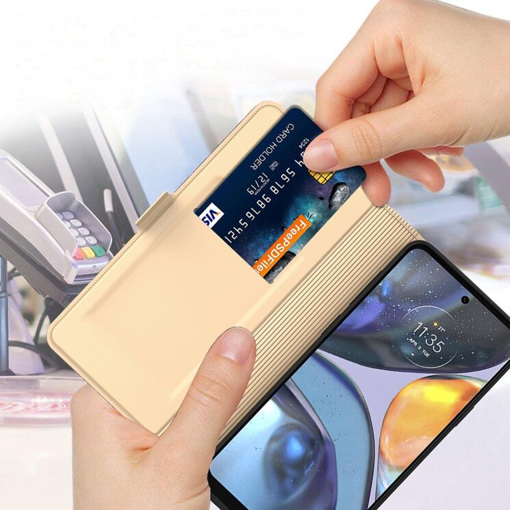 Чохол-книжка Deexe Faro Wallet для Motorola Signature - Blue: фото 6 з 7
