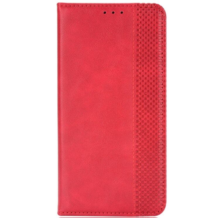 Чехол-книжка Deexe Retro Style для Motorola Edge 70 Fusion - Red: фото 2 из 18