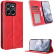Чехол-книжка Deexe Retro Style для Motorola Edge 70 Fusion - Red (409508R)