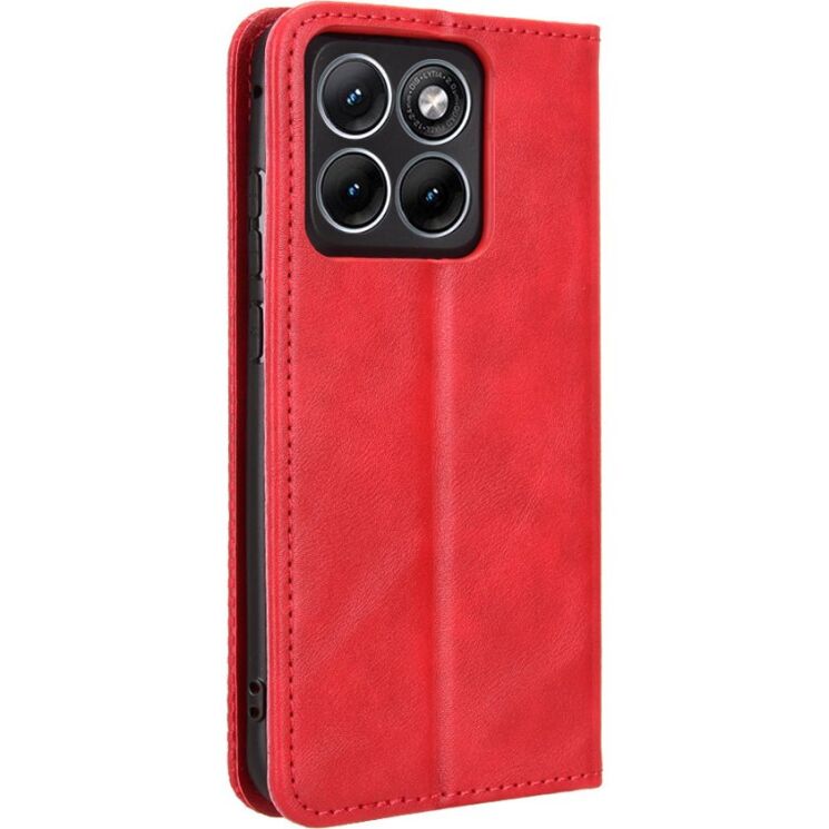 Чехол-книжка Deexe Retro Style для Motorola Edge 70 Fusion - Red: фото 6 из 18