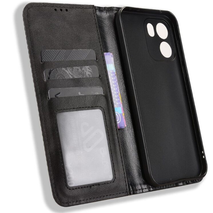 Чехол-книжка Deexe Retro Style для OnePlus Nord CE6 - Black: фото 5 из 18