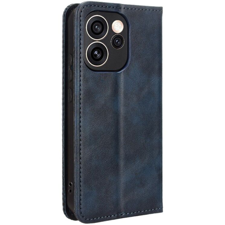 Чехол-книжка Deexe Retro Style для OPPO Reno 15 F/FS - Blue: фото 7 из 18