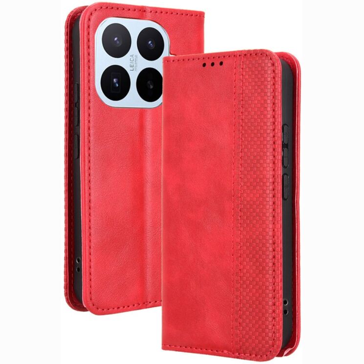 Чехол-книжка Deexe Retro Style для Xiaomi 17T - Red: фото 1 из 18
