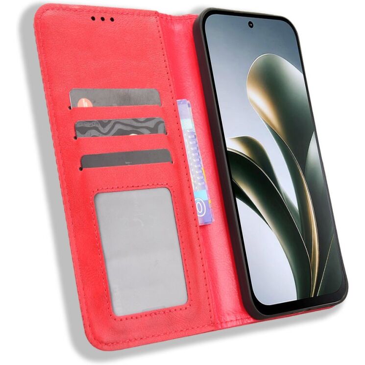Чехол-книжка Deexe Retro Style для Xiaomi Poco C95 Pro - Red (429206R) Чехол-книжка Deexe Retro Style для Xiaomi Poco C95 Pro - Red: фото 6 из 19