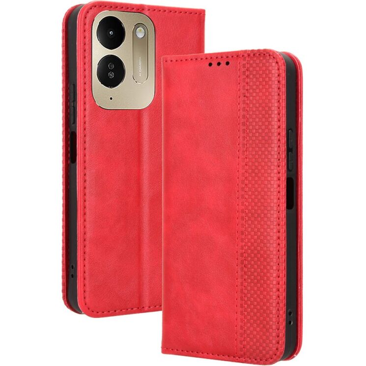 Чехол-книжка Deexe Retro Style для Xiaomi Poco C95 Pro - Red (429206R) Чехол-книжка Deexe Retro Style для Xiaomi Poco C95 Pro - Red: фото 1 из 19