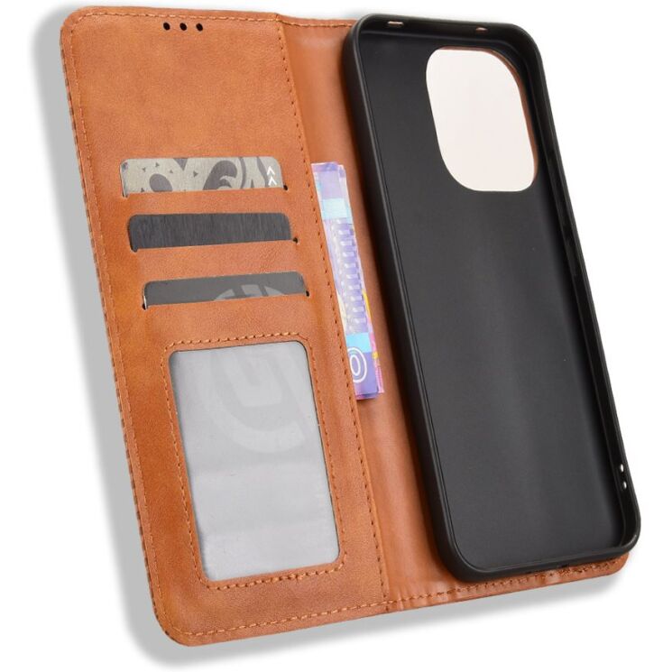 Чехол-книжка Deexe Retro Style для Xiaomi Redmi Note 17 Pro - Brown (429503Z) Чехол-книжка Deexe Retro Style для Xiaomi Redmi Note 17 Pro - Brown: фото 3 из 19
