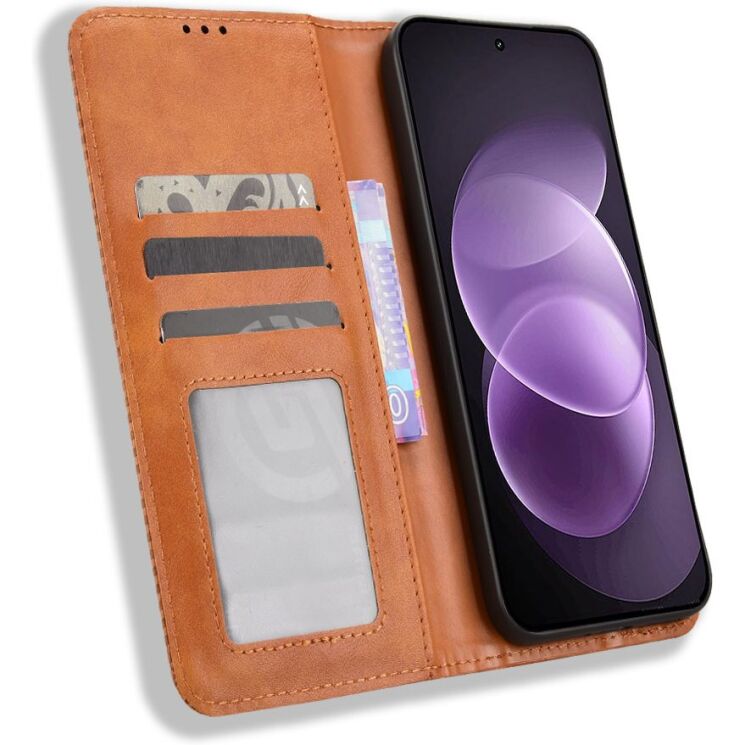 Чехол-книжка Deexe Retro Style для Xiaomi Redmi Note 17 Pro - Brown (429503Z) Чехол-книжка Deexe Retro Style для Xiaomi Redmi Note 17 Pro - Brown: фото 4 из 19