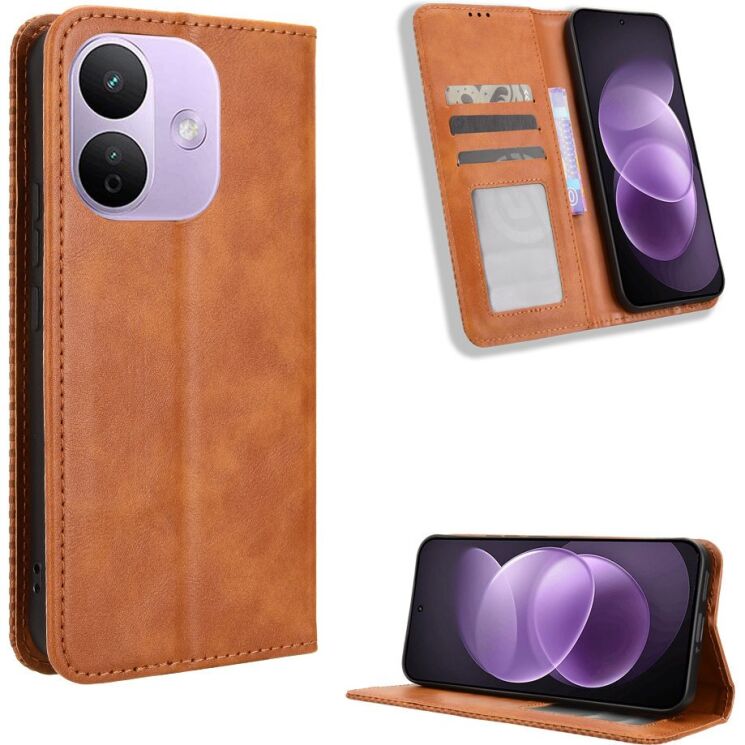 Чехол-книжка Deexe Retro Style для Xiaomi Redmi Note 17 Pro - Brown (429503Z) Чехол-книжка Deexe Retro Style для Xiaomi Redmi Note 17 Pro - Brown: фото 1 из 19