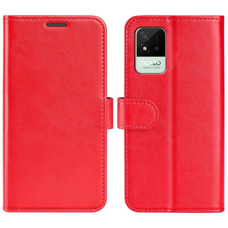 Чехол-книжка Deexe Wallet Style для Realme Narzo 50A - Red: фото 1 из 9