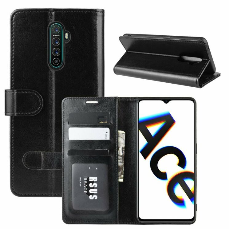 Чохол-книжка Deexe Wallet Style для Realme X2 Pro - Black: фото 1 з 8