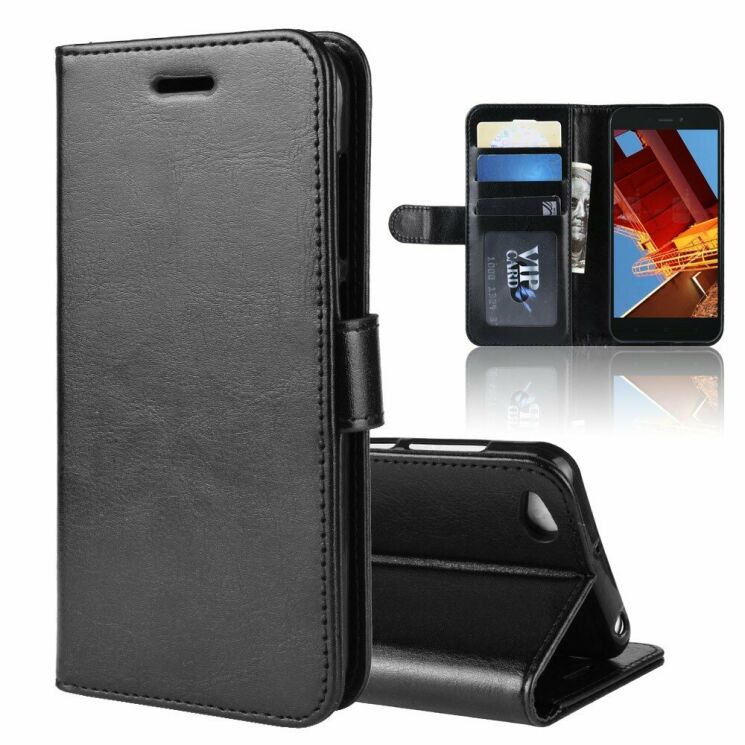Чехол-книжка Deexe Wallet Style для Xiaomi Redmi Go - Black: фото 1 из 8