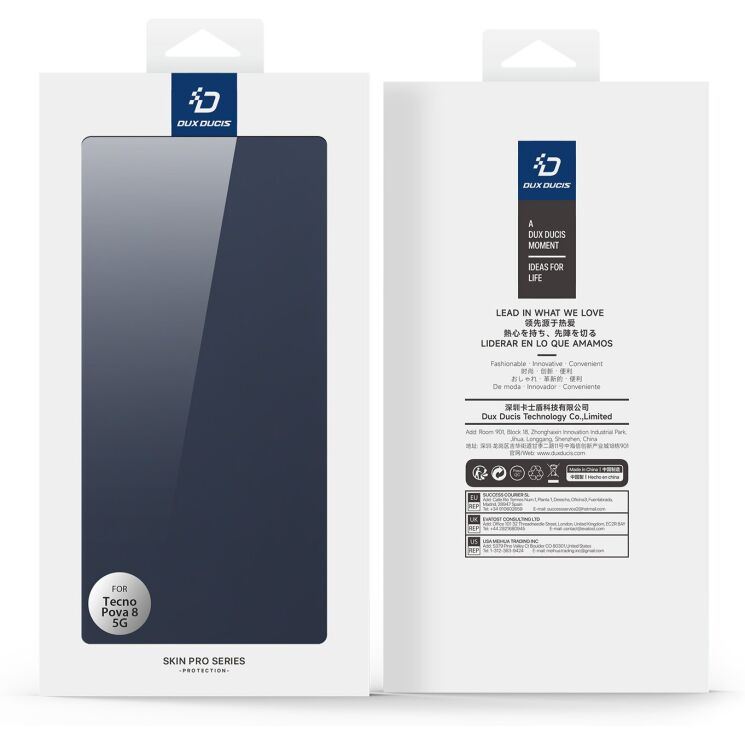 Чехол-книжка DUX DUCIS Skin Pro для TECNO Pova 8 - Blue: фото 12 из 12